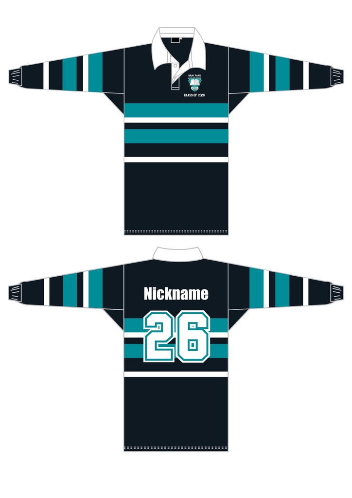 Bray Park State High School 2026 Leavers Rugby Jersey - 2ND ORDER