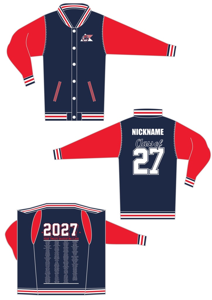 Balgowlah Boys Campus 2027 Leavers Varsity Jacket