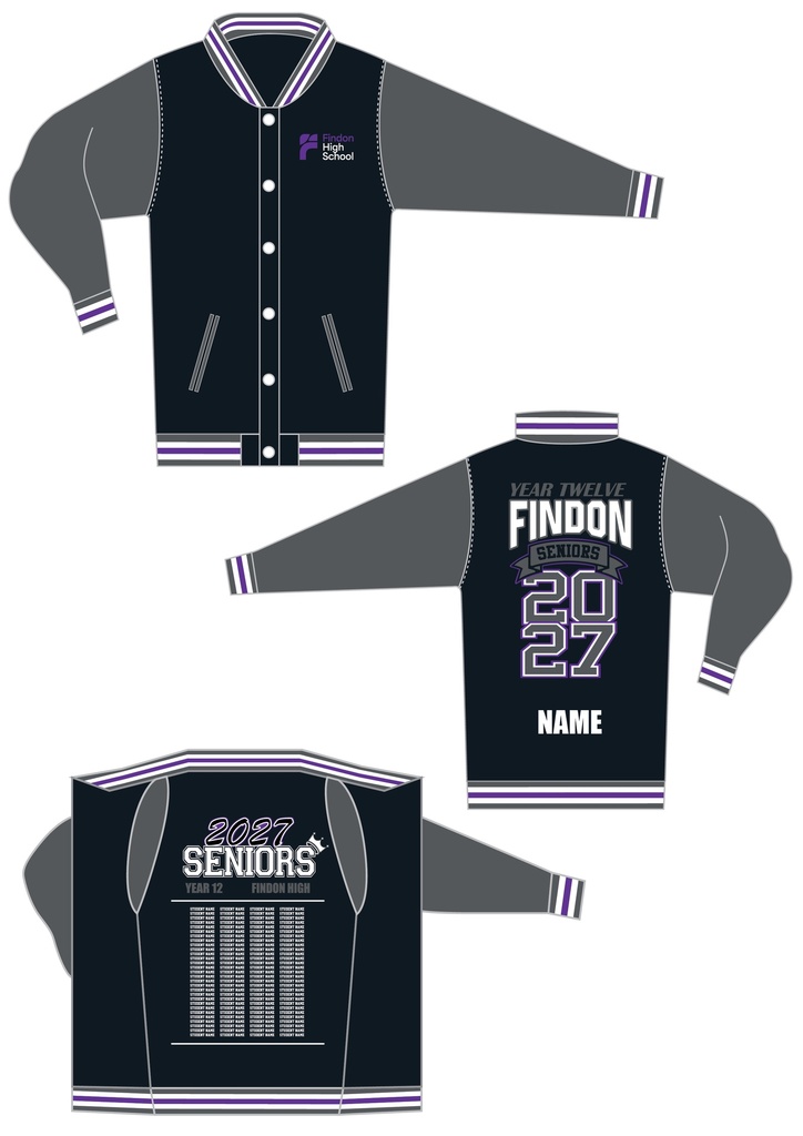Findon High School 2027 Leavers Varsity Jacket