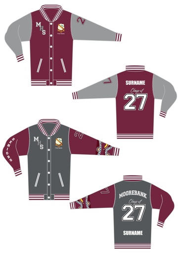 Moorebank High School 2027 Leavers Reversible Varsity Jacket