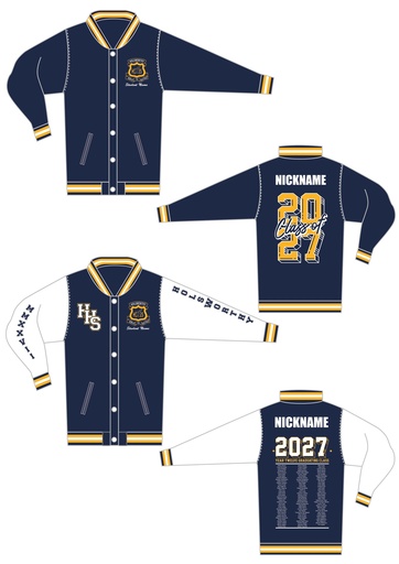 Holsworthy High School 2027 Leavers Reversible Varsity Jacket