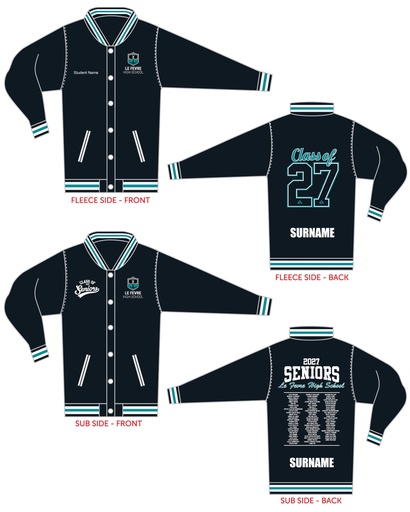 Le Fevre High School 2027 Leavers Reversible Varsity Jacket